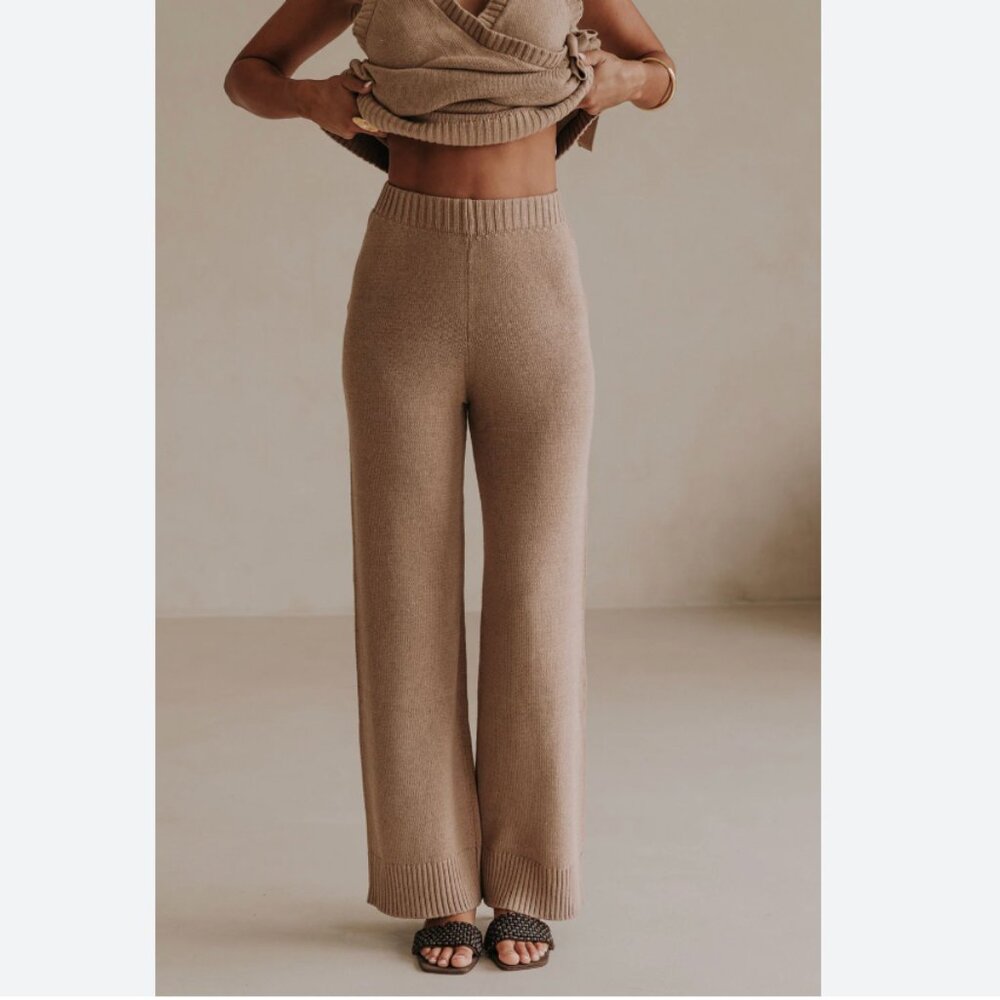 NWT Sabo Tan Cotton Knit Pants